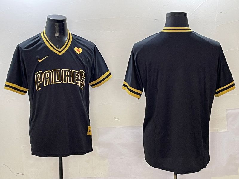 Men San Diego Padres Blank Black Gold Game 2025 Nike MLB Jersey style 6->san diego padres->MLB Jersey